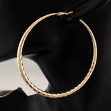 Faceted Alloy Round Hoop Earrings Costume Statement Jewelry