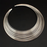 Multilayer Metal Wire Statement Necklace Indian Jewelry Women