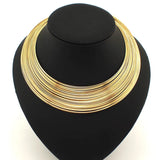 Multilayer Metal Wire Statement Necklace Indian Jewelry Women