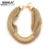 Women Charm Choker Necklace Chunky Collar Rope Chain Statement Necklaces