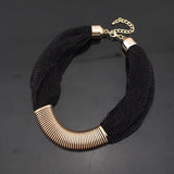 Women Charm Choker Necklace Chunky Collar Rope Chain Statement Necklaces