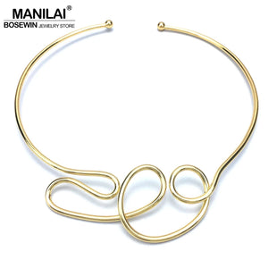 Geometric Alloy Chokers Necklaces for Women Jewelry Bib Collar Necklace