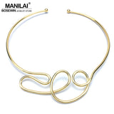 Geometric Alloy Chokers Necklaces for Women Jewelry Bib Collar Necklace