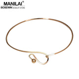 Geometric Alloy Collar Choker Necklace Women Accessories Charm Torques