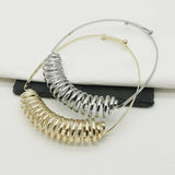 Spring Metal Chunky Choker Collar Necklace for Women Statement Jewelry