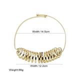 Spring Metal Chunky Choker Collar Necklace for Women Statement Jewelry