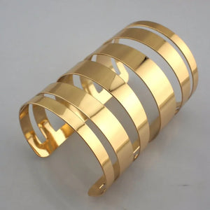 Hollow Big Bracelets Manchette Statement Jewelry Open Cuff Bangles Bracelets