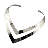 Punk V Shape Torques Choker Bib Collar Necklace for Women