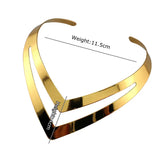 Punk V Shape Torques Choker Bib Collar Necklace for Women