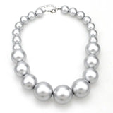 Pearl Choker Necklace Big Beads Statement Bride Party Beaded