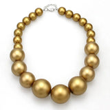 Pearl Choker Necklace Big Beads Statement Bride Party Beaded