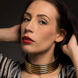 Leather Statement Choker Necklace For Women African Jewelry