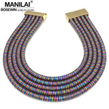 Multilayer Chokers Necklaces Chunky Collar Statement Necklace
