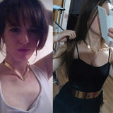 3 Layer Bright Metal Weld Bib Women Necklaces