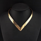 3 Layer Bright Metal Weld Bib Women Necklaces