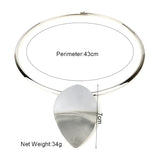 Oval Metal Statement Chokers Necklaces For Women