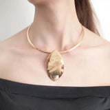 Oval Metal Statement Chokers Necklaces For Women