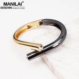 Punk Alloy Crystal Bangles Bracelets For Women Statement