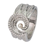 Punk Alloy Bracelet Bangle Geometric Rhinestones Cuff