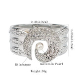 Punk Alloy Bracelet Bangle Geometric Rhinestones Cuff