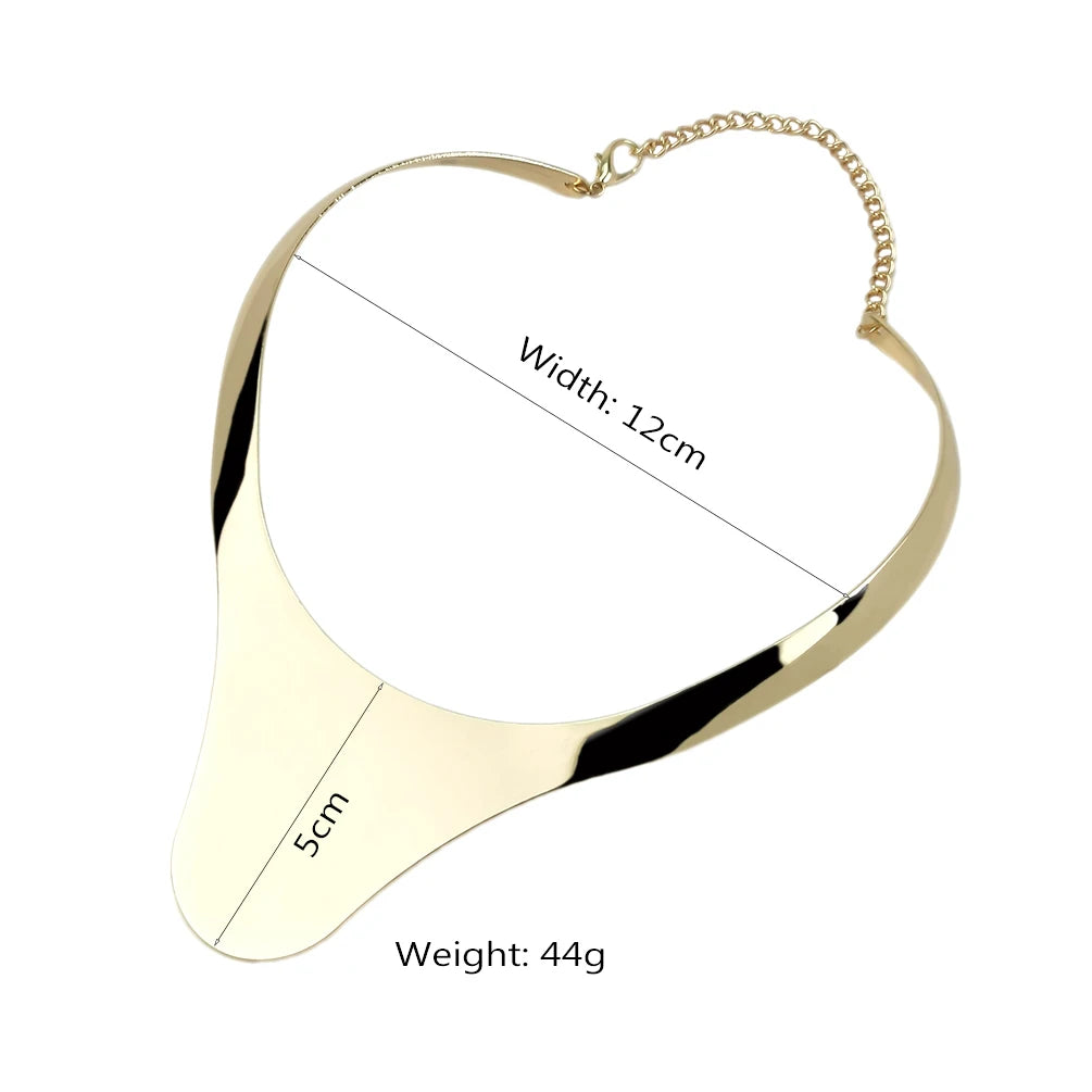 Punk Metal Torques Choker Necklaces Women Jewelry