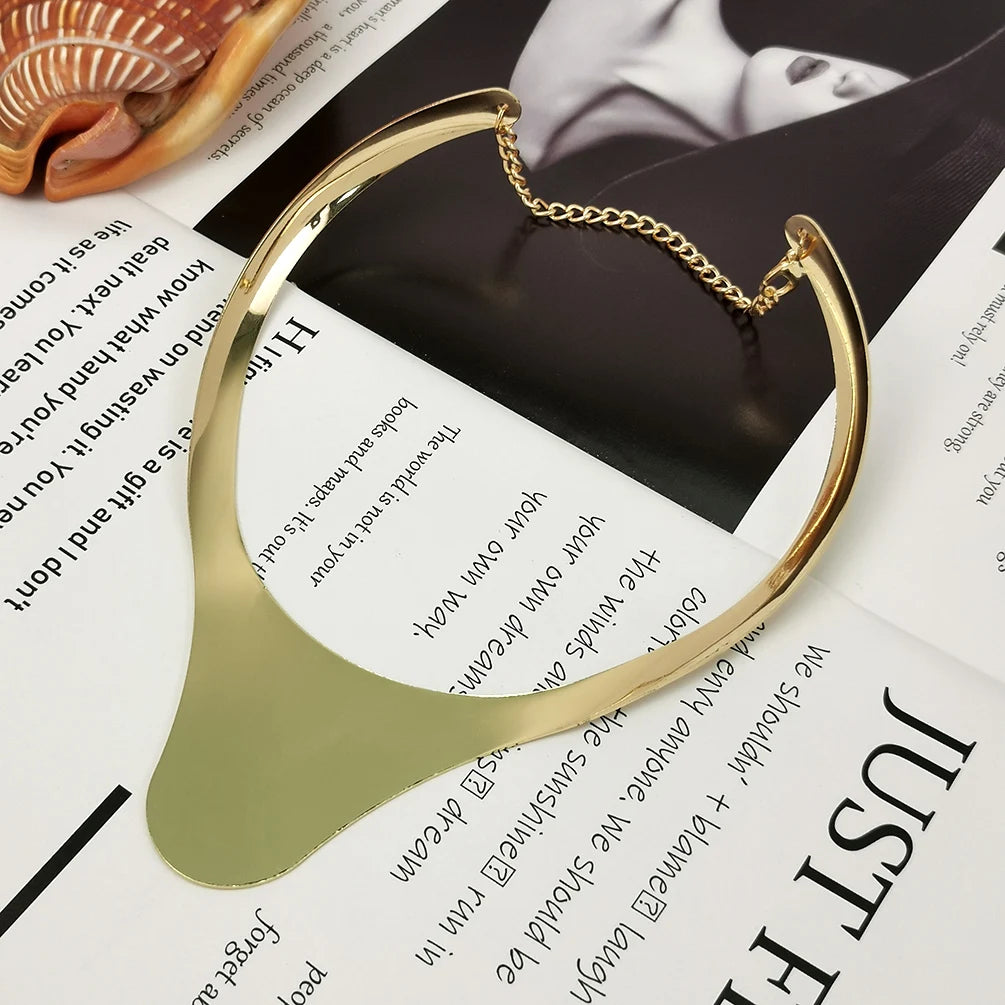 Punk Metal Torques Choker Necklaces Women Jewelry