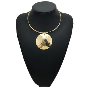 Punk Women Collar Choker Necklace Metal Pendants Statement Necklaces