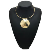 Punk Women Collar Choker Necklace Metal Pendants Statement Necklaces