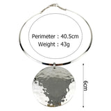 Punk Women Collar Choker Necklace Metal Pendants Statement Necklaces