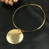 Punk Women Collar Choker Necklace Metal Pendants Statement Necklaces
