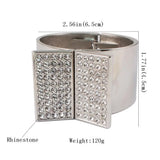 Rhinestone Cuff Bracelet High Alloy Statement Jewelry