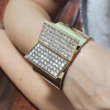 Rhinestone Cuff Bracelet High Alloy Statement Jewelry