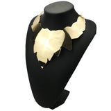 Alloy Statement Necklace Steampunk Leaf Choker