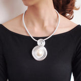 Simulated Pearl Choker Necklace for Women Statement Jewelry