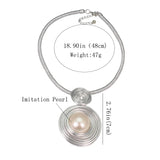 Simulated Pearl Choker Necklace for Women Statement Jewelry