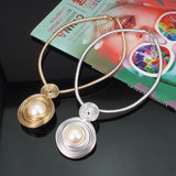 Simulated Pearl Choker Necklace for Women Statement Jewelry