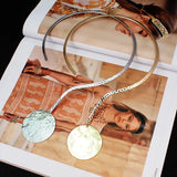 Alloy Torques Choker Necklaces Punk Metal Choker Bib Collar