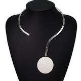 Alloy Torques Choker Necklaces Punk Metal Choker Bib Collar