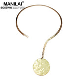 Alloy Torques Choker Necklaces Punk Metal Choker Bib Collar