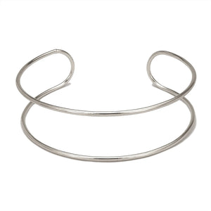 Metal Line Rigid Chocker Bib Neck Torques Choker Necklaces