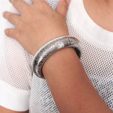 Rough Surface Metal Bangles Bracelets Punk Statement Cuff Bracelets