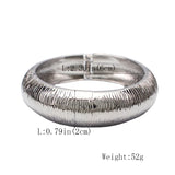 Rough Surface Metal Bangles Bracelets Punk Statement Cuff Bracelets