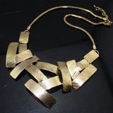 Vintage Cross Choker Necklace Snake Chain Statement Jewelry