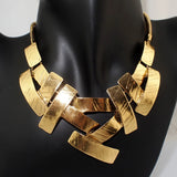 Vintage Cross Choker Necklace Snake Chain Statement Jewelry