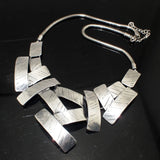 Vintage Cross Choker Necklace Snake Chain Statement Jewelry