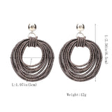 Bohemian Round Multilayer Dangle Earrings Statement Party Jewelry