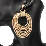 Bohemian Round Multilayer Dangle Earrings Statement Party Jewelry