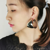 Chunky Hoop Earrings Alloy Metal Large Statement Jewelry