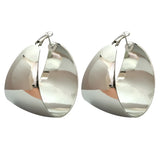 Chunky Hoop Earrings Alloy Metal Large Statement Jewelry