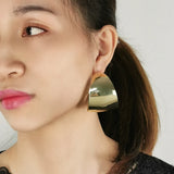 Chunky Hoop Earrings Alloy Metal Large Statement Jewelry